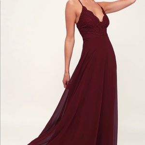 Wine colored flowy dress